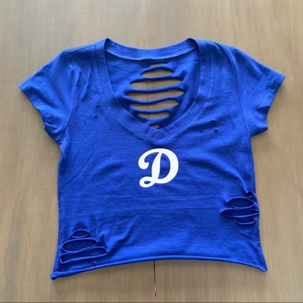 LA Dodgers baseball gameday croptop shirt